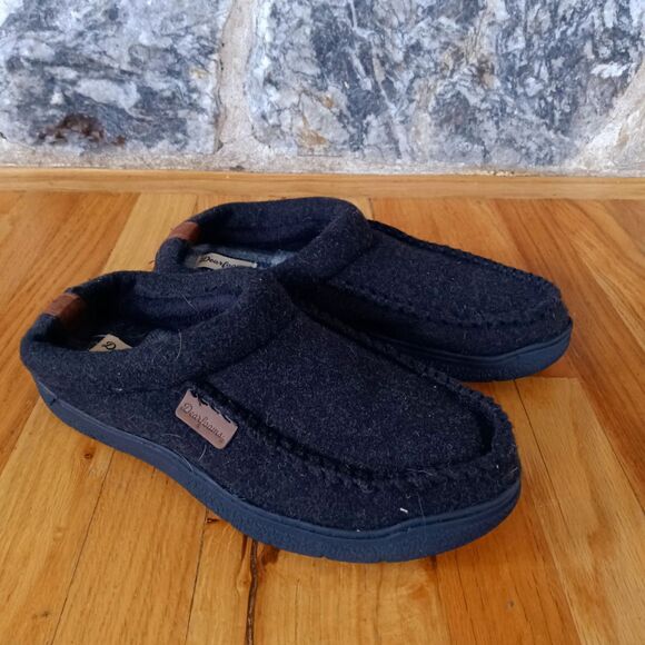 Dearfoams Thompson Plaid Machine Washable US 9-10 black lined warm slipper - Picture 5 of 5